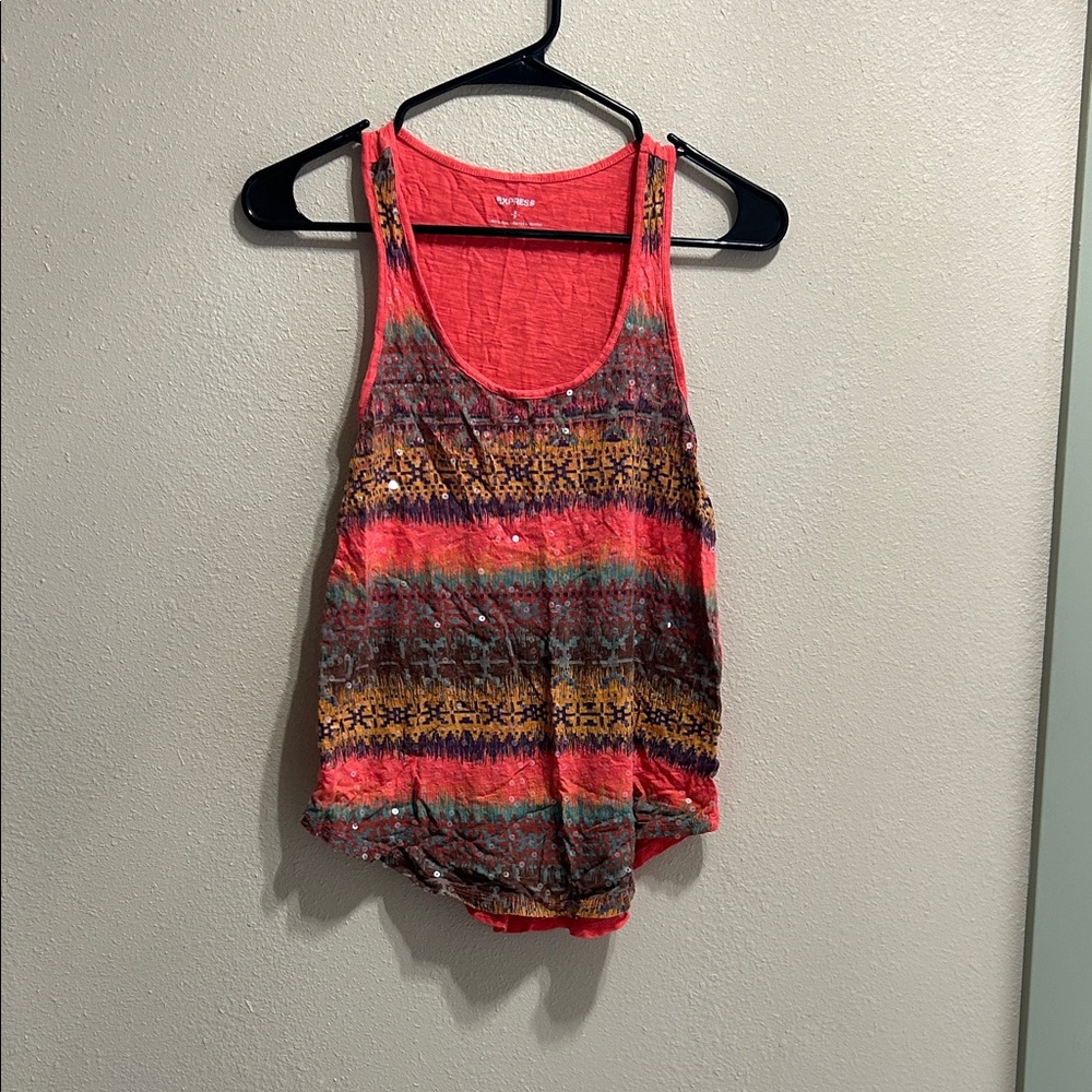 Express Multicolor Striped Tank Top